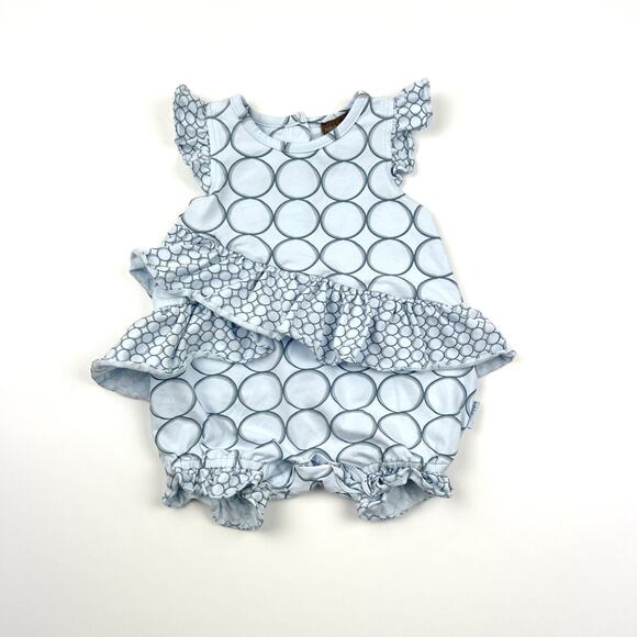 Rabbit Moon Forget-Me-Not Blue Bubble Romper - Picture 2 of 6
